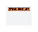 4.5" x 5.5" Orange 'Packing List Enclosed' Envelopes