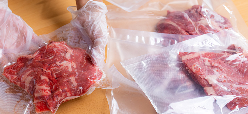 vacuum sealed meat